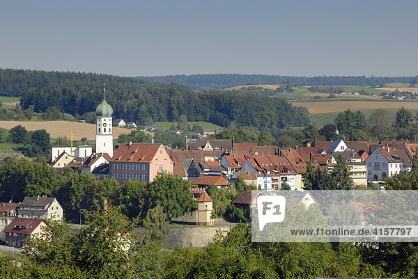 Blick auf die Stadt Stockach - Baden Württemberg  Deutschland  Europa.