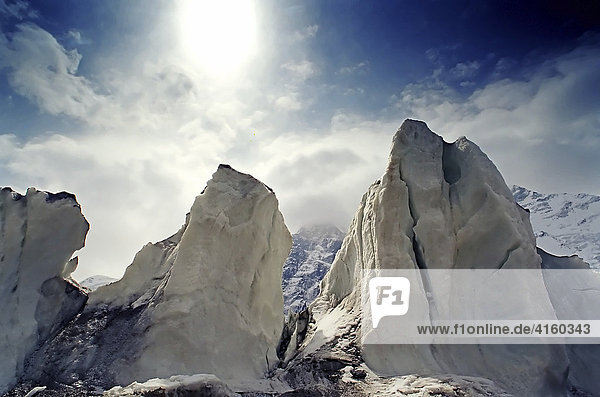 Himmelsgebirge Tjan Schan. Die Gletscher des Tjan Schan. Zentral Tjan Schan  Kasachstan.