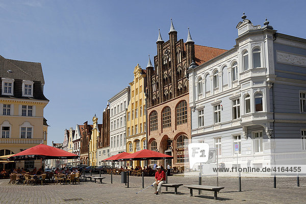 Old market square  Stralsund  Mecklenburg-Western Pomerania  Germany