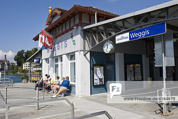 Schiffsanlegeplatz Weggis  Kanton Luzern  Schweiz Kanton Luzern
