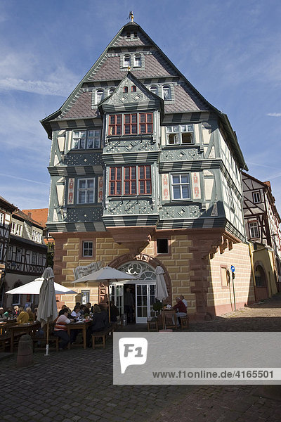 Das Gasthaus zum Riesen  ältestes Gasthaus Deutschlands  Altstadt Fachwerkhäuser  Miltenberg  Bayern  Deutschland