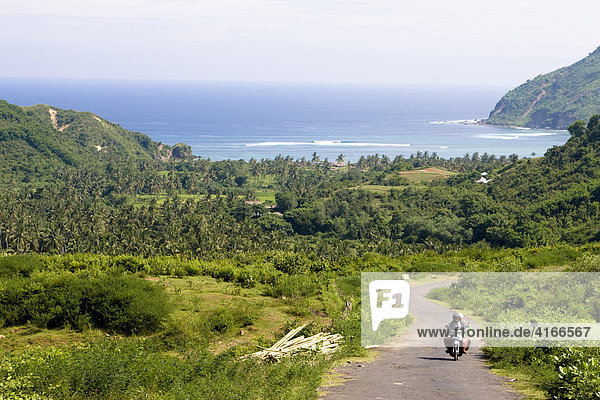 Coastal landscape near Kuta in the south of Lombok Island  Lesser Sunda Islands  Indonesia