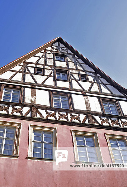 Mittelalterliche Hausfassade  Bamberg  Oberfranken  Bayern  Deutschland