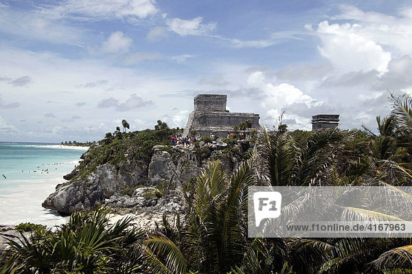 El Castillo  Tulum  Maya-Ausgrabung  Riviera Maya  Quintana Roo  Yukatan  Mexiko