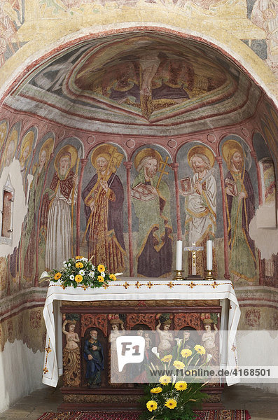 Frescos in the church Sv. Trojica ( Hl. Trinity ) in Hrastovlje - painted 1490 by Johannes von Kastav - Slovenia