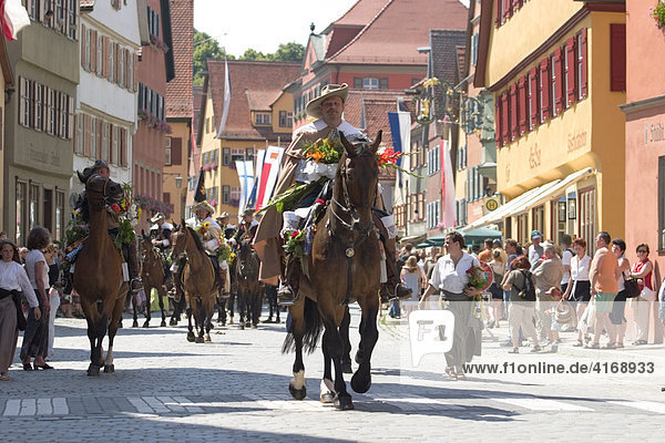 Historical procession Kinderzeche in Dinkelsbühl - Franconia - Germany