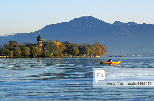 Fraueninsel in Chiemsee lake Upper Bavaria Germany