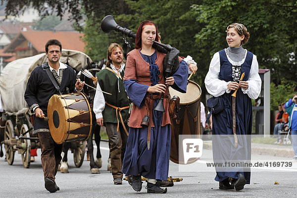 Historisches Saeumerfest Grafenau Bayerischer Wald Niederbayern Deutschland