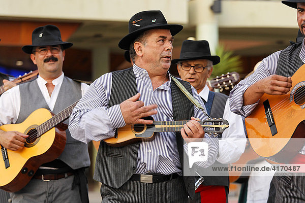 Folklore group in Maspalomas  timple  Gran Canaria  Spain
