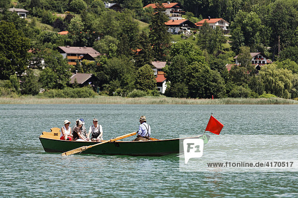 Lake Tegernsee  ferryboat Rottach-Egern  Upper Bavaria Germany