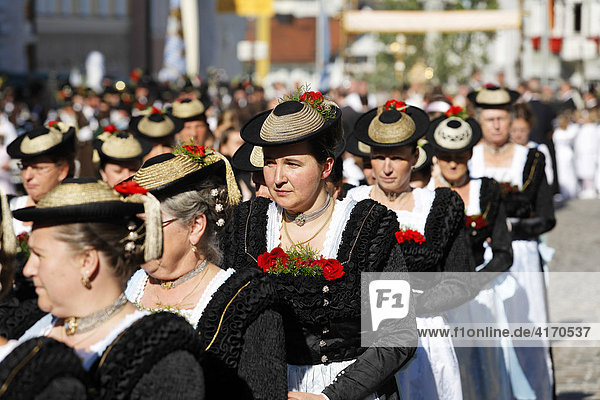 Feast of Corpus Christi procession in Bad Toelz  Upper Bavaria Germany
