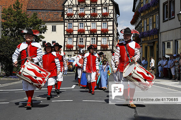 Festival Die Schutzfrau von Muennerstadt  Muennerstadt  Rhoen  Franconia  Bavaria  Germany