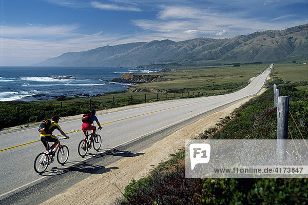 Cycling  Monterey  Highway 1  California  USA
