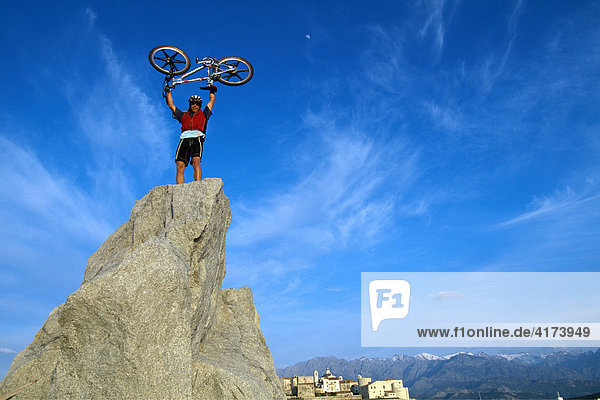 Mountainbiker  Calvi  Korsika  Frankreich