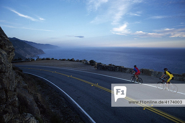 Cycling  Highway 1  Monterey  California  USA