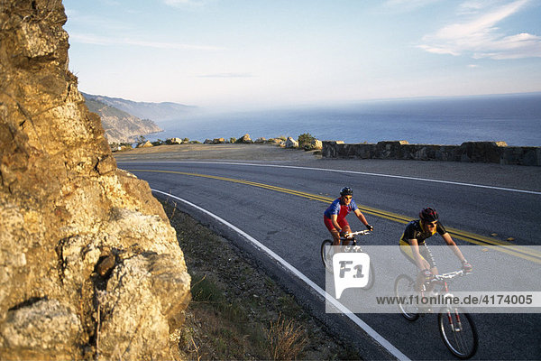 Cycling  Highway 1  Monterey  California  USA