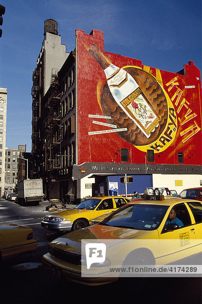 Yellow Cab  Times Square  Manhattan  New York  USA