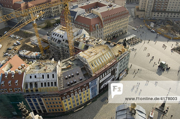 Bauarbeiten in der Altstadt von Dresden  Deutschland