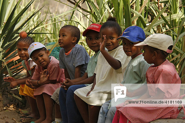 Kindergarten  nursery school on Santo Antao Island  Cape Verde Islands  Africa