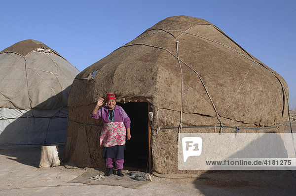 Zeltleben -Jurte in Usbekistan