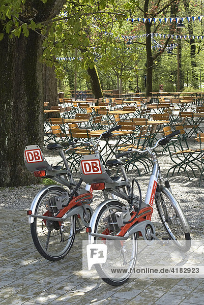 Rent a Bike Service der Deutschen Bahn in München Bayern Deutschland Europa