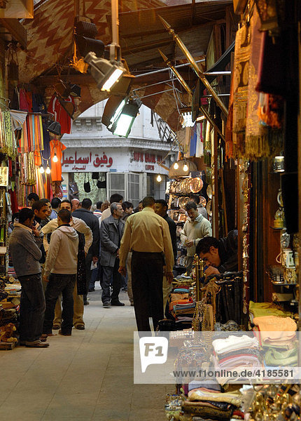 Cairo - Khan al Khalili - old muslim quarter with business and bazaars  Cairo  Egypt