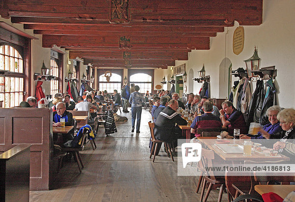 Brewery-restaurant in Andechs Abbey  Bavaria  Germany  Europe