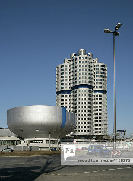 BMW Museum and headquarters in Munich  Bavaria  Germany  Europe