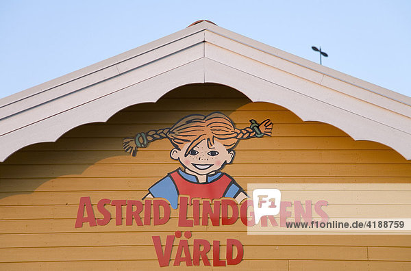 Entrance to Astrid Lindgren's World amusement park  Vimmerby  Sweden  Scandinavia  Europe