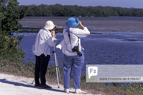 Zwei Vogelbeobachter Ornithologe Florida USA