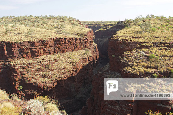 Canyon in Karijini National Park Pilbara Region Westaustralien WA