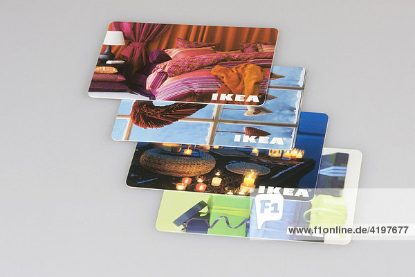 Verschiedene Kundenkarten  Einkaufsgutscheine  Gutscheine  Geschenkgutscheine  Einkaufskarten  Kundenkarten von Ikea