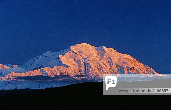 Mt. McKinley by dawn's first light  Denali National Park  Alaska  USA