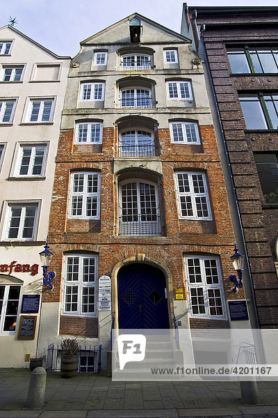 Historische Häuser an der Deichstrasse in Hamburg  Altstadt  Hamburg  Deutschland