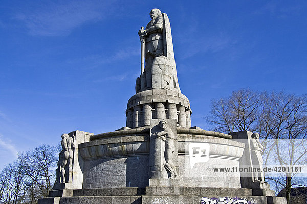 Bismarckdenkmal am Stintfang in St. Pauli  Hamburg  Deutschland