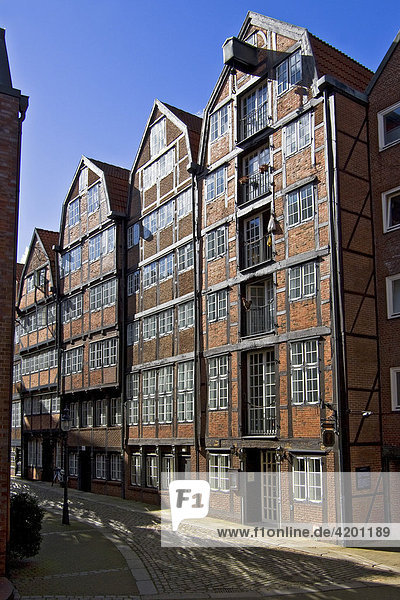 Historische Fachwerkhäuser in der Reimerstwiete  Hamburger Stadtteil Altstadt  Hamburg  Deutschland