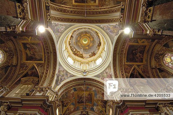 Kuppel der römisch-katholischen Kathedrale St. Paul  St. Paulus Kathedrale   Mdina   Malta   Europa