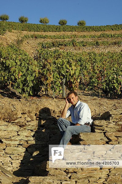 Önologe Jorge Borges   Quinta Passadouro   Weinanbau im Vale Mendiz bei Pinhao   Douro Region   Portugal   Europa