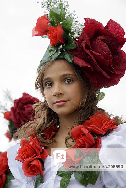 Großer Umzug  Blumenfest im April in Funchal  Madeira  Portugal