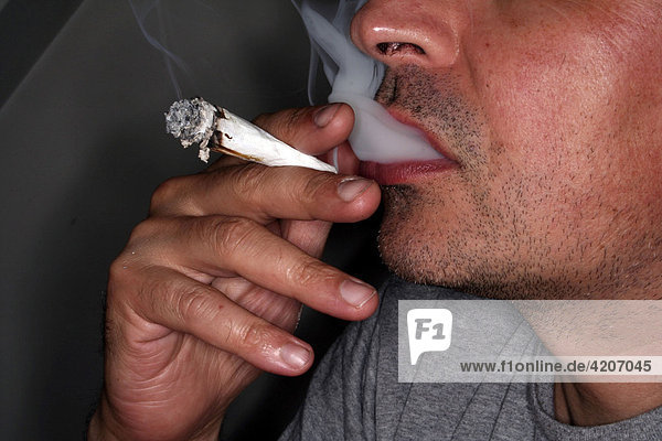 Smoking a joint  pot