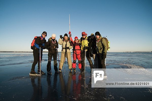 Gruppenbild auf dem Eis