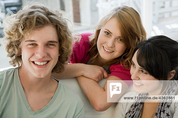 Three teenage friends