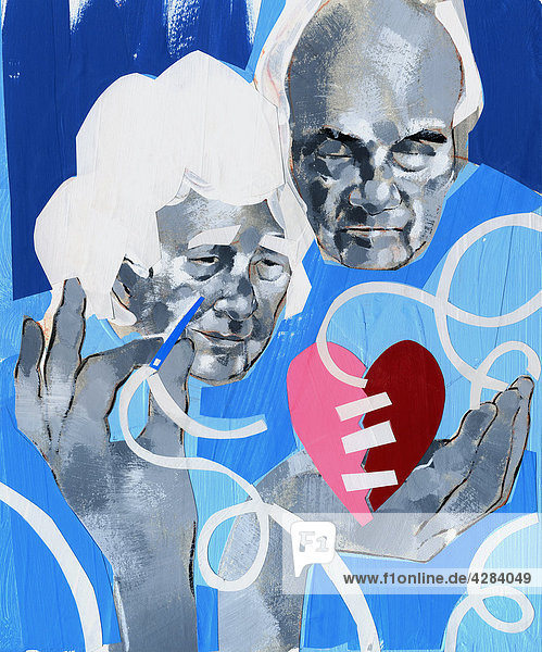 Seniorenpaar flickt gebrochenes Herz
