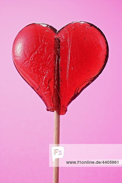 Herzförmiger lollipop