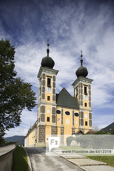Österreich  Steiermark  Admont  Frauenberg  Blick auf die Wallfahrtskirche