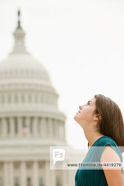 Mädchen von United States Capitol Building