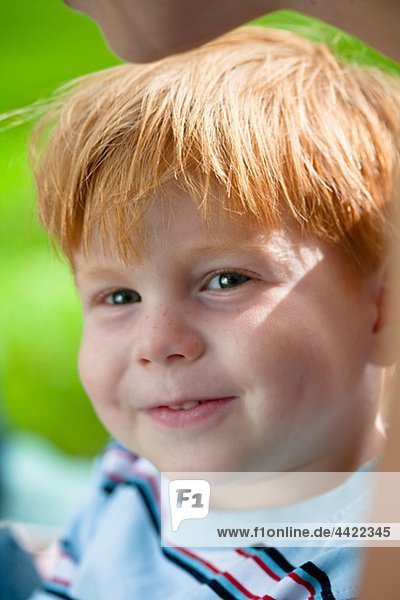 Portrait of redhead boy