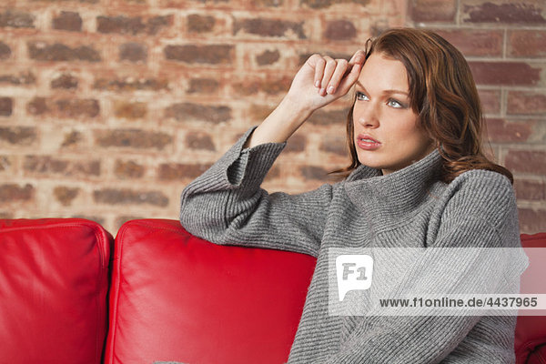 Young woman looking away