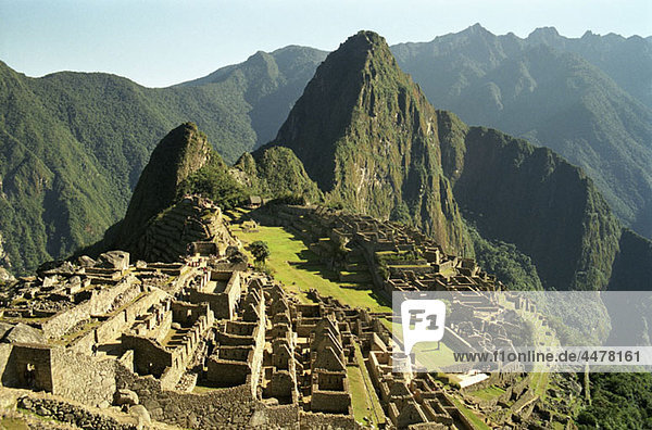 Die Ruinen von Machu Picchu  Peru  Lateinamerika
