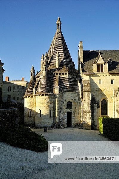 France Anjou Maine et Loire Fontevraud l´Abbaye Loire Valley on World Heritage list of UNESCO Abbaye of Fontevraud XII-XVII century kitchen